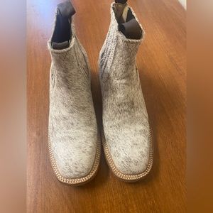 Women’s Western Rodeo Cowgirl Cowprint Half Boot Botin Botines